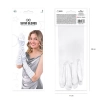 Fehér szatén partykesztyű 42 cm