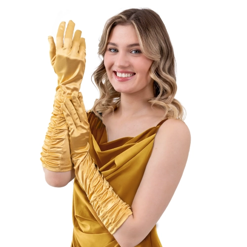 Arany szatén partykesztyűk