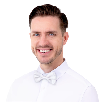 Bijela satenska leptir mašna za svečane prigode