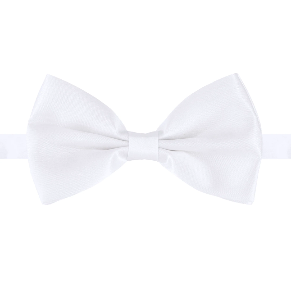 Bijela satenska leptir mašna za svečane prigode