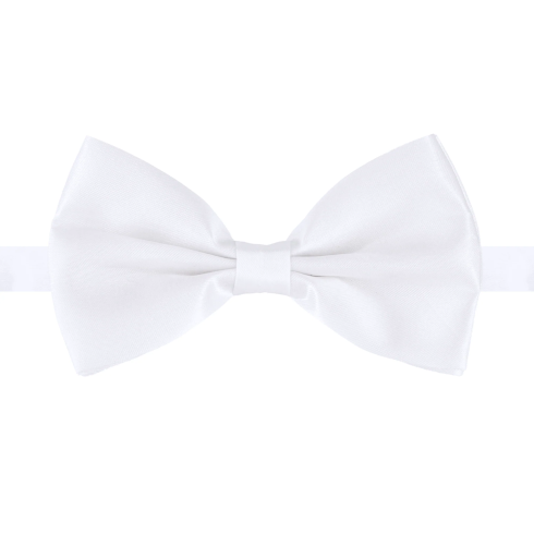 Bel satenski metuljček za praznovanje