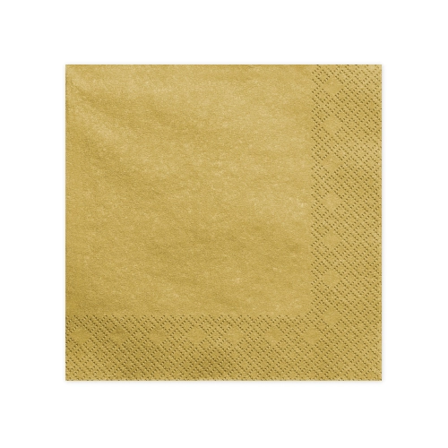 3-slojne zlate metalne serviete 40 x 40 cm – 20 kosov