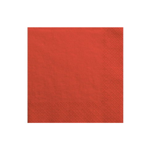 Piros szalvéták, 3 rétegű, 33x33 cm – 20 db/csomag