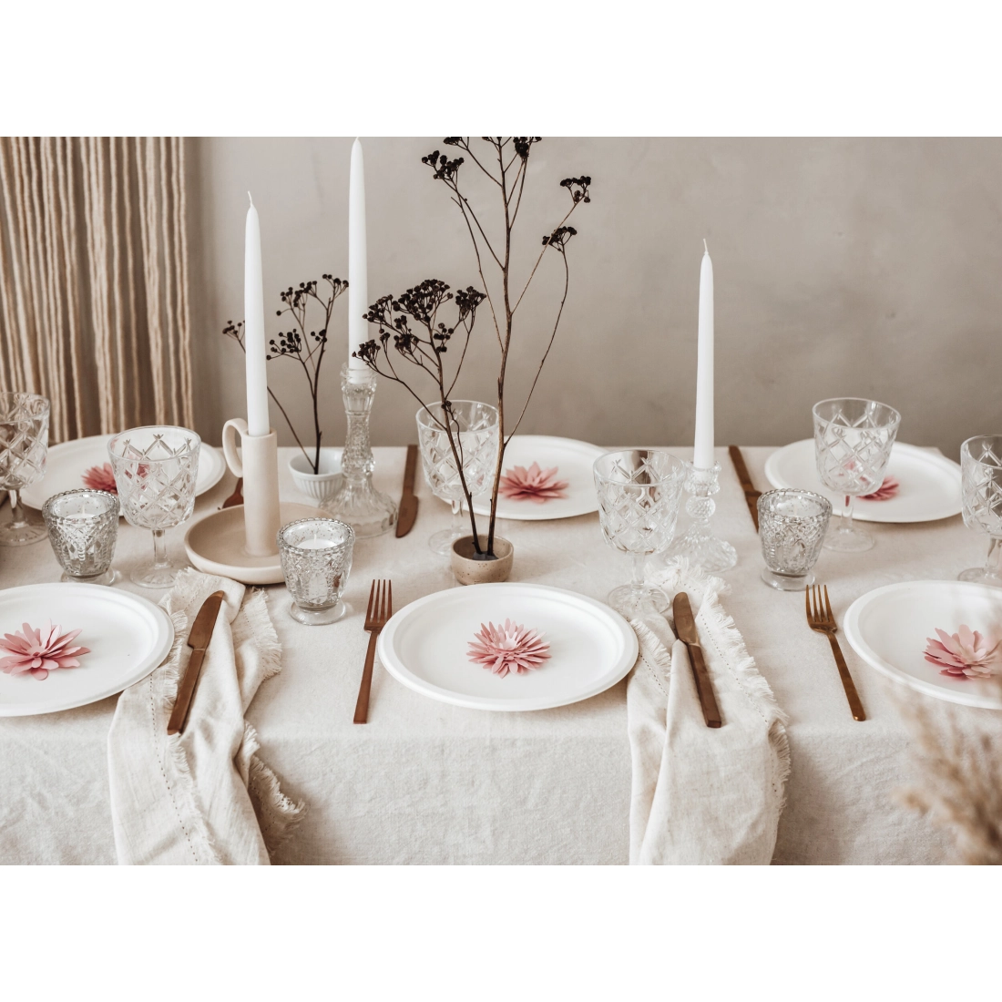 Stekleni svečnik srebrn 8 cm – set 4 kosov