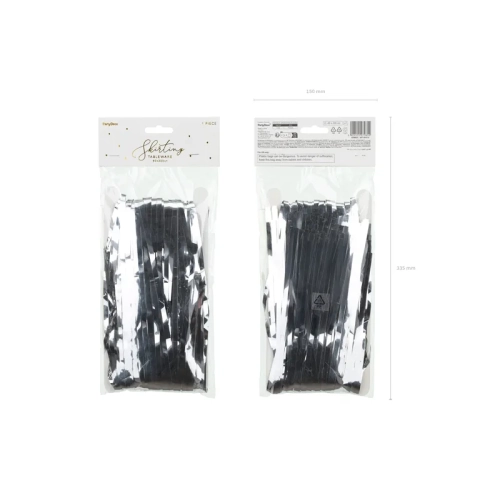 Srebrno kovinska folija resasta namizna krila 300×80 cm