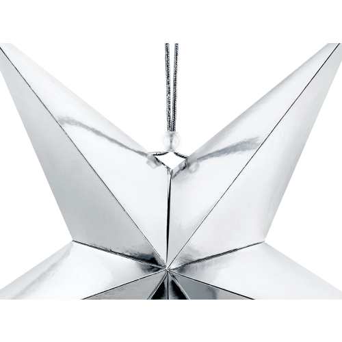 Srebrna papirnata zvezda za obešanje, 45 cm, DIY dekoracija