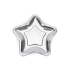 Srebrni papirnati krožniki zvezda 23 cm – 6 kos