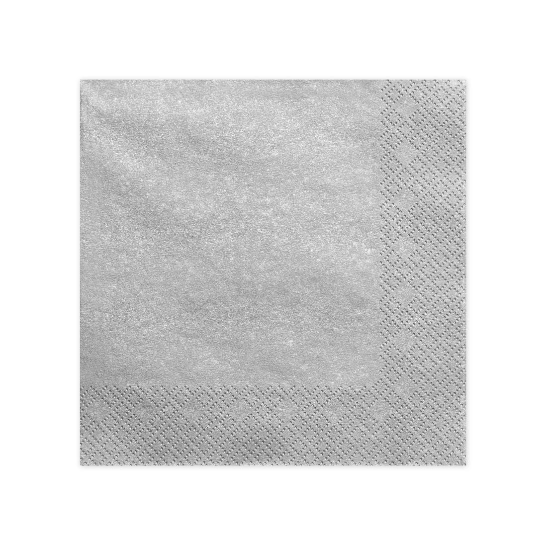 Srebrni trislojni prtički 40 x 40 cm – 20 kos