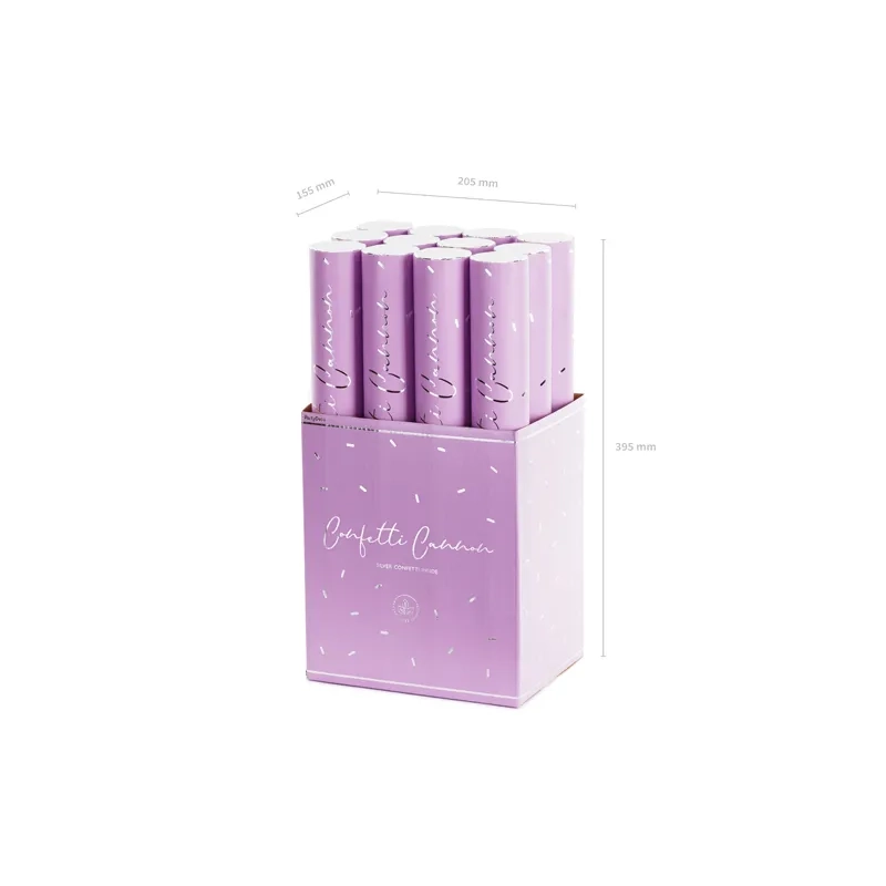 Srebrni konfeti top 40 cm – papirnati konfeti