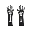 Világító csontvázas kesztyű, fekete, S/M méret, 39,5 cm