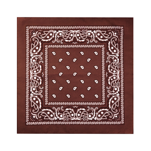 Textilná bandana hnedá na party výzdobu