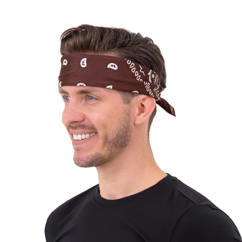 Textilná bandana hnedá na party výzdobu