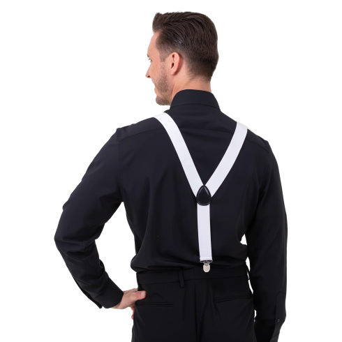 Beli univerzalni naramniki za hlače