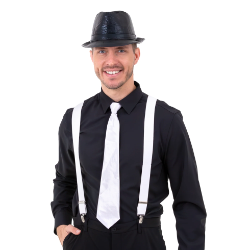 Beli univerzalni naramniki za hlače