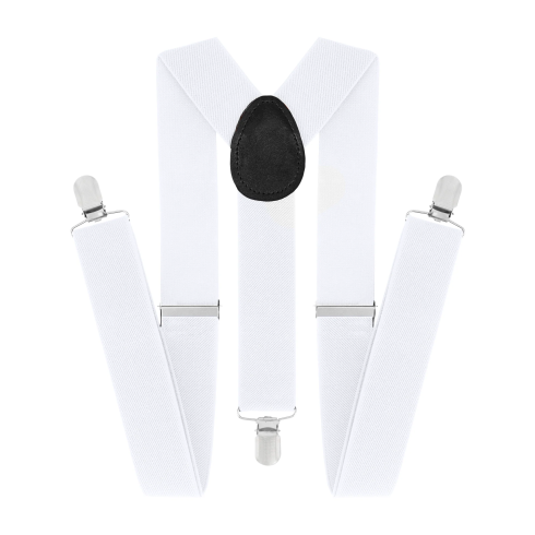 Beli univerzalni naramniki za hlače