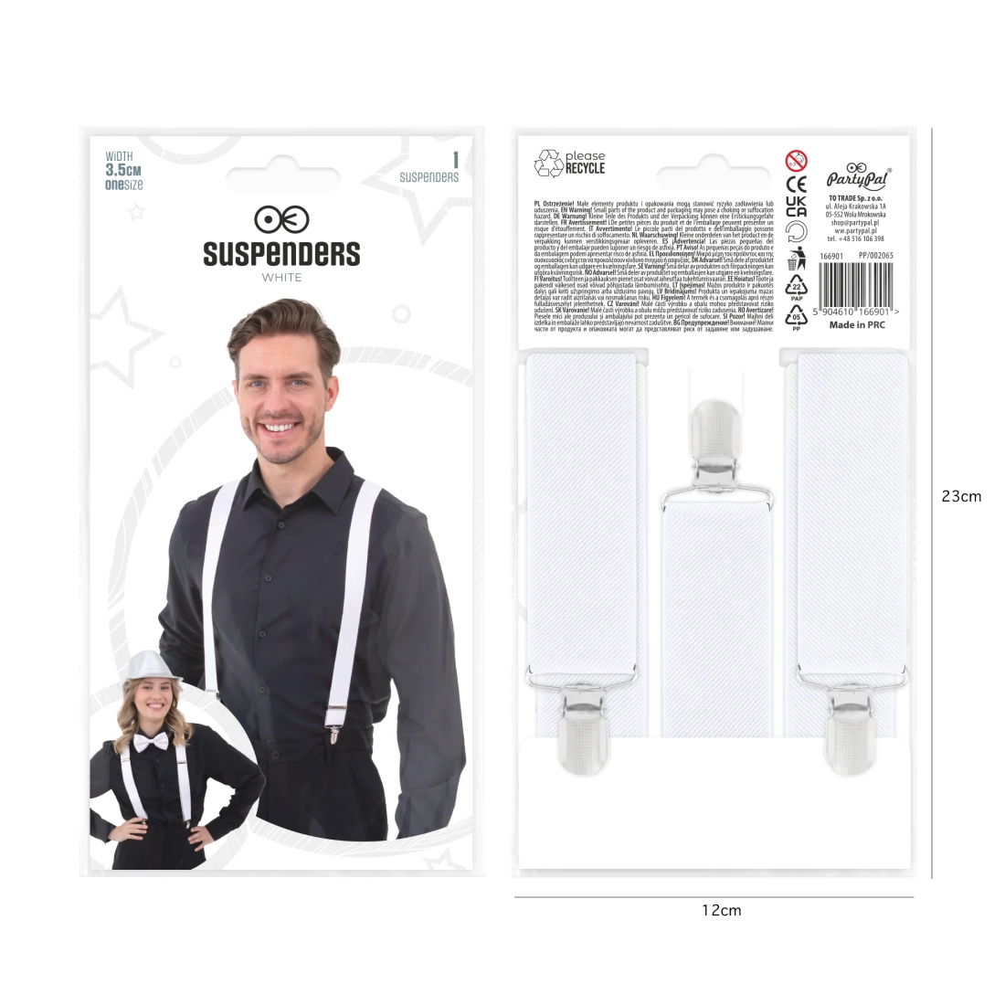 Breteli albe universale pentru pantaloni