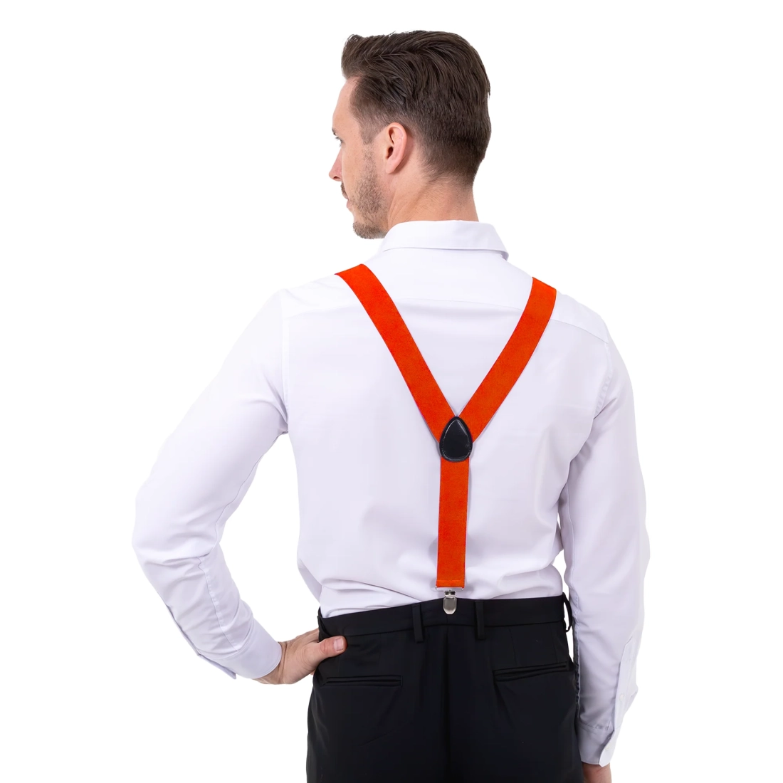 Crvene tregerice za hlače za party