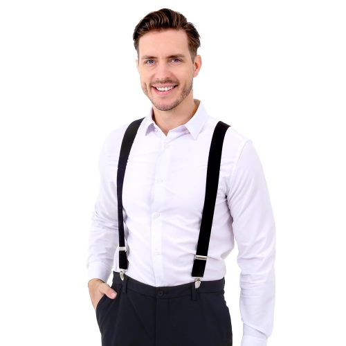 Breteli negre pentru pantaloni, pentru petrecere costumată