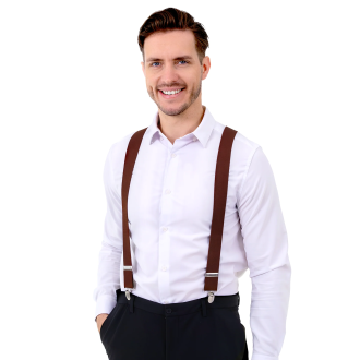 Smeđe naramenice za hlače za tematsku zabavu