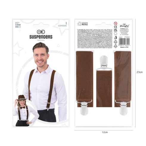 Rjave naramnice za hlače za tematsko zabavo