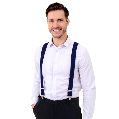 Breteli universale pentru pantaloni, bleumarin