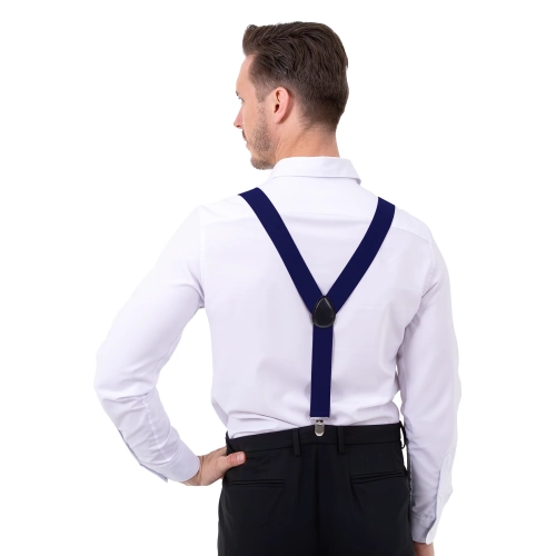 Breteli universale pentru pantaloni, bleumarin