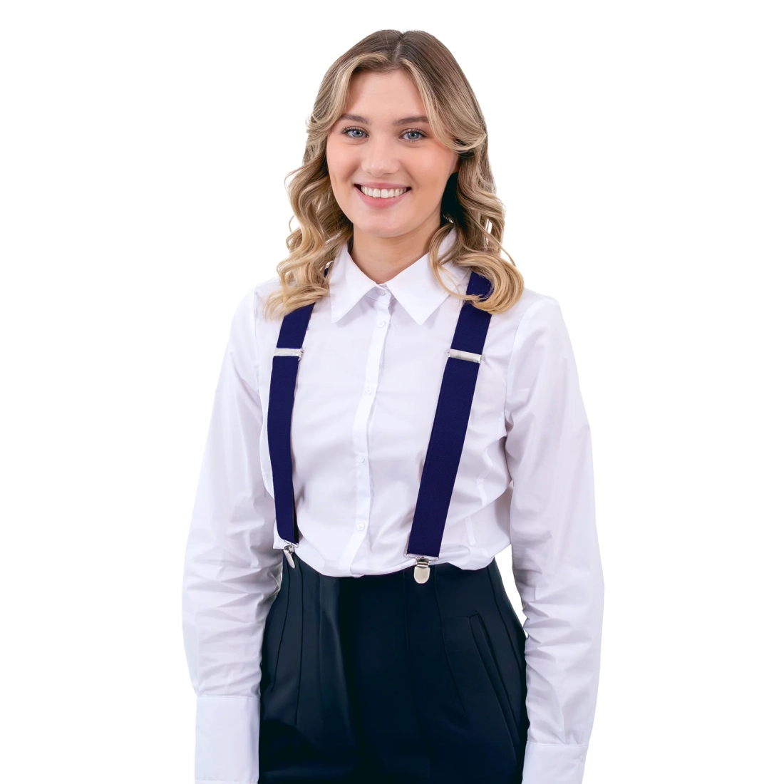 Univerzalne tamnoplave naramenice za hlače