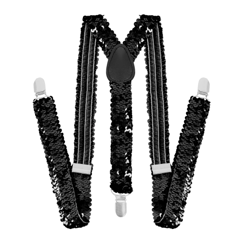 Breteluțe negre strălucitoare cu paiete pentru petreceri