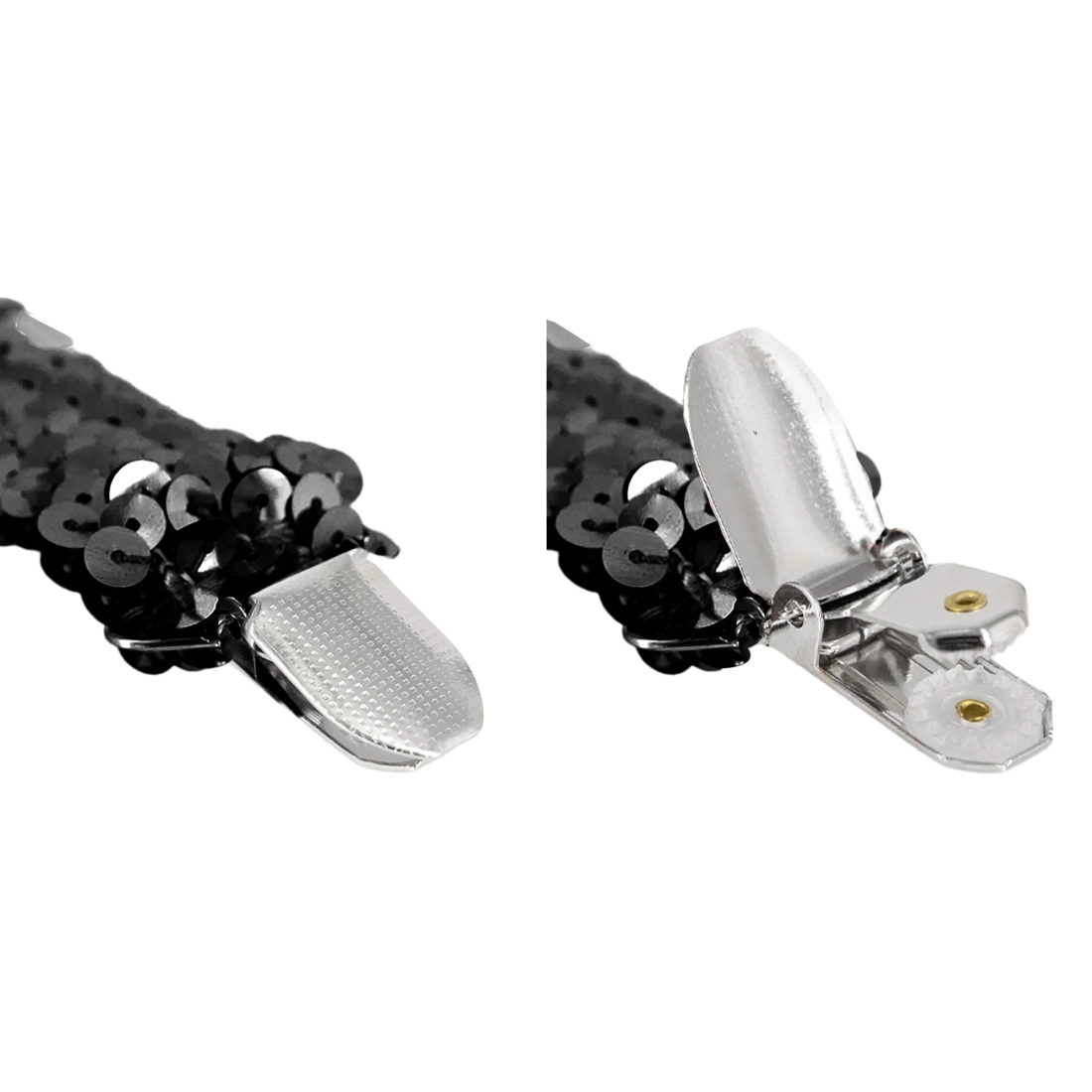 Breteluțe negre strălucitoare cu paiete pentru petreceri