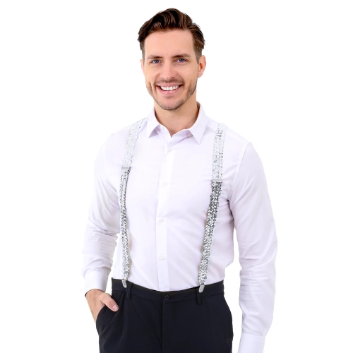 Breteluțe strălucitoare pentru petrecere, argintii