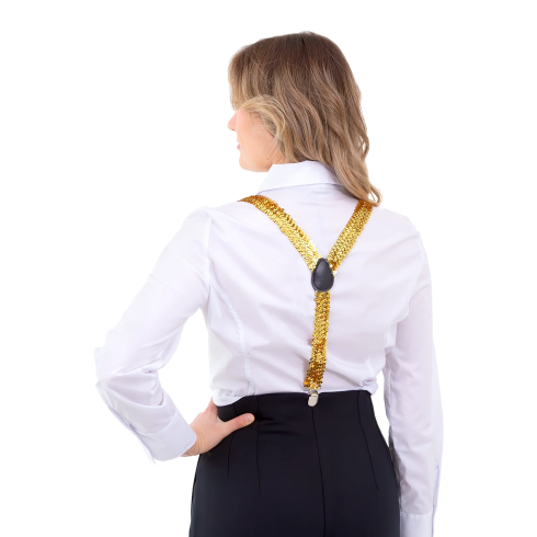 Bleščeči zlati naramnice za zabavo