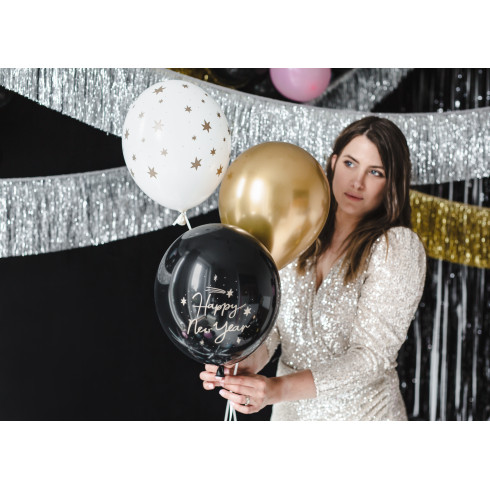 Bleščeč črn party zaves 90x250 cm – dekorativna folija za zabave Bleščeč črn party zaves 90x250 cm – dekorativna folija za zabave