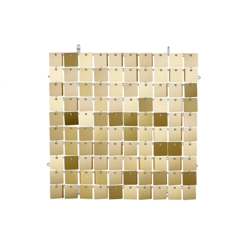 Bleščeč panel za foto steno, svetlo zlat, 30 x 30 cm, kvadraten