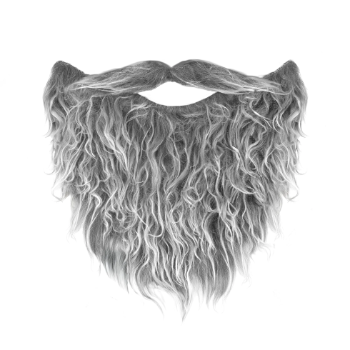 Umelá brada s fúzmi sivá na párty