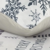 Vianočné obliečky 140x200 cm bavlnené renforcé, biele a oceľové