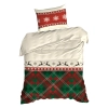 Vianočné obliečky 140x200 cm bavlnené renforcé, červené a zelené