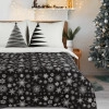 Vianočné obliečky 140x200 cm bavlnené renforcé, čierne a biele