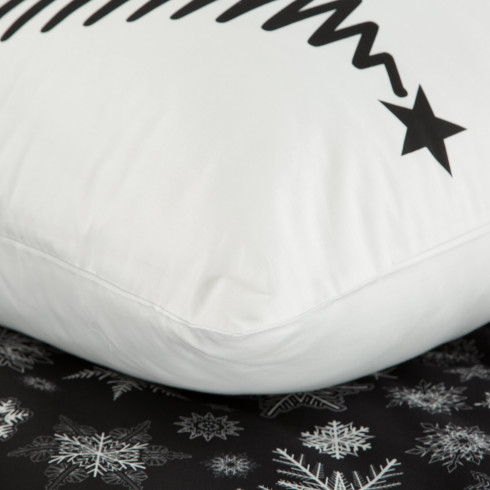 Vianočné obliečky 140x200 cm bavlnené renforcé, čierne a biele