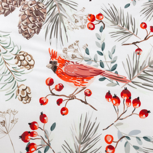 Vianočné obliečky 140x200 cm mikrovláknové, biele a červené