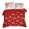 Vianočné obliečky 140x200 cm mikrovláknové, červené a biele