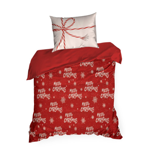 Vianočné obliečky 140x200 cm mikrovláknové, červené a biele