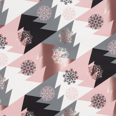 Vianočné obliečky 140x200 cm mikrovláknové, ružové a čierne