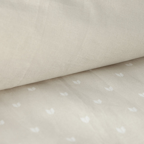 Vianočné obliečky 160x200 cm bavlnené renforcé, béžové a biele
