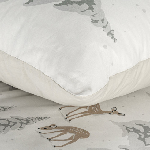 Vianočné obliečky 160x200 cm bavlnené renforcé, biele a béžové