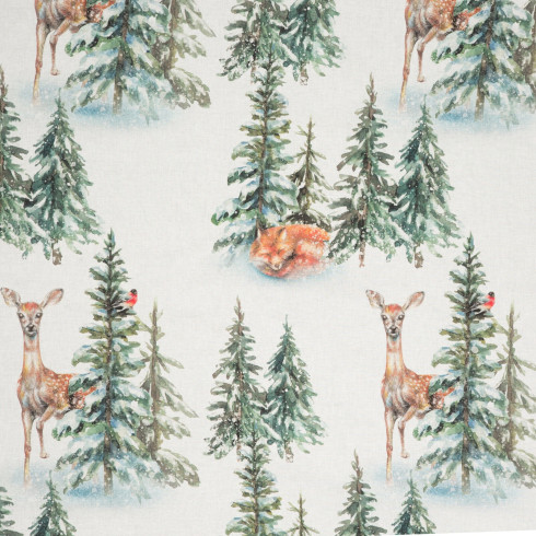 Vianočné obliečky 160x200 cm bavlnené renforcé, biele a zelené