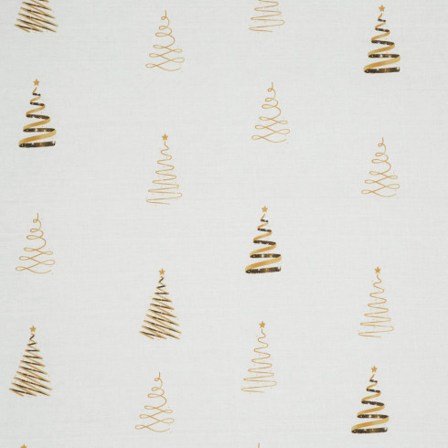 Vianočné obliečky 160x200 cm bavlnené renforcé, biele a zlaté