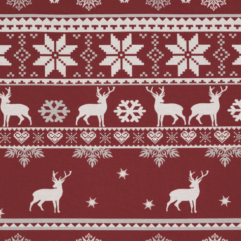 Vianočné obliečky 160x200 cm bavlnené renforcé, červené a biele