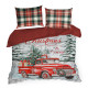 Vianočné obliečky 160x200 cm bavlnené renforcé, červené a biele