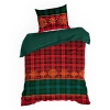 Vianočné obliečky 160x200 cm bavlnené renforcé, červené a zelené