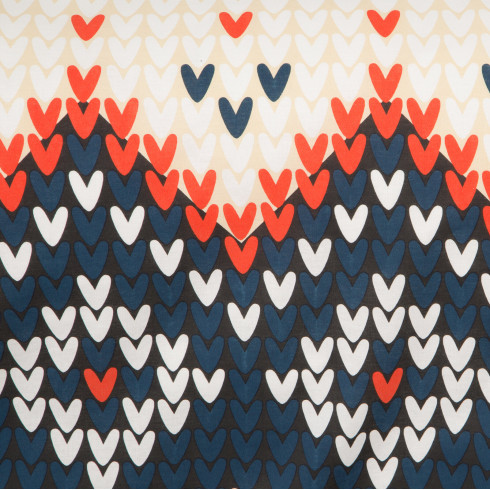 Vianočné obliečky 160x200 cm bavlnené renforcé, krémové a tmavomodré